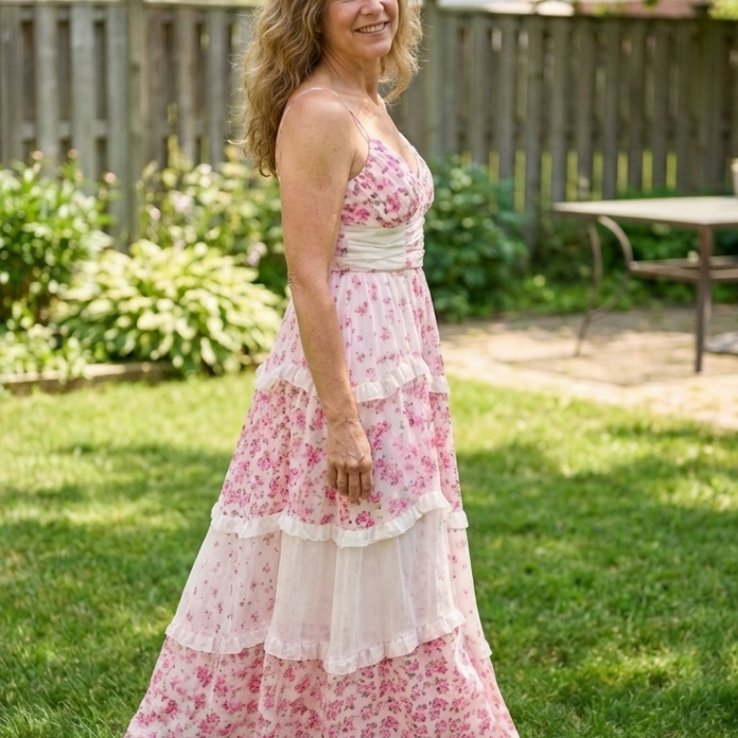 Fleurna | Spaghetti Strap Ruched Bodice Floral Tiered Maxi Dress