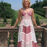 Fleurna | Spaghetti Strap Ruched Bodice Floral Tiered Maxi Dress