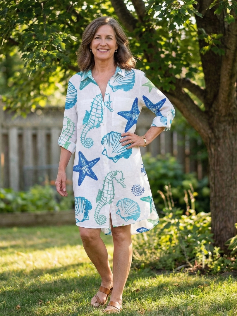 Maewynne | Long Sleeve Tie Dye Shirt Dress