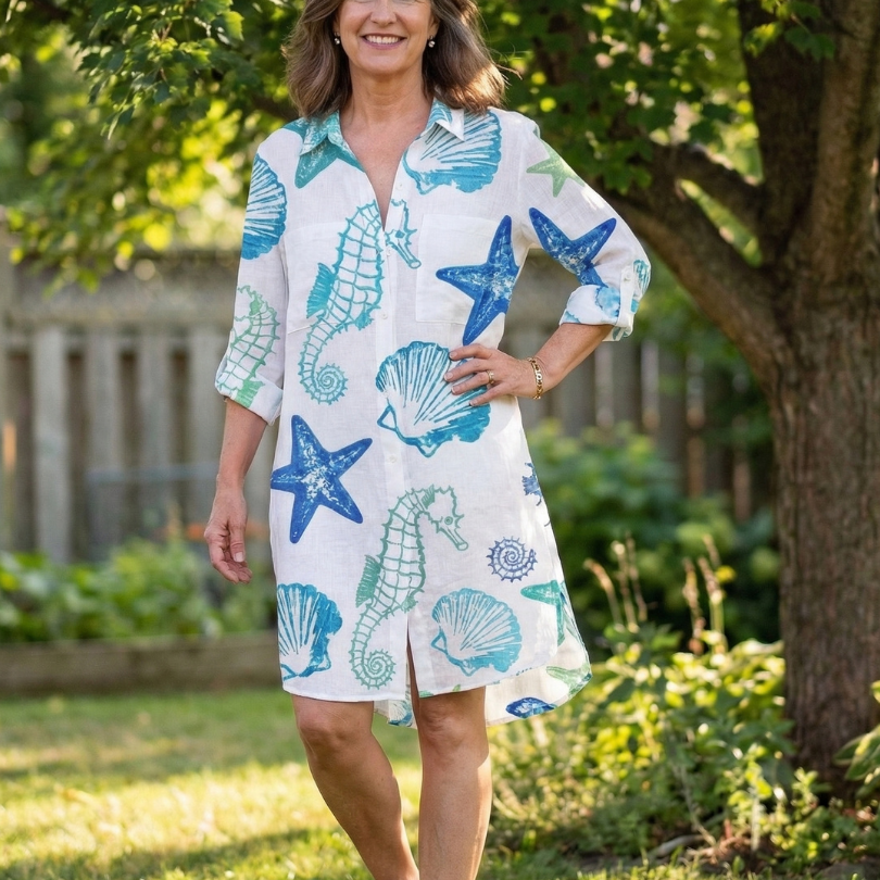 Maewynne | Long Sleeve Tie Dye Shirt Dress