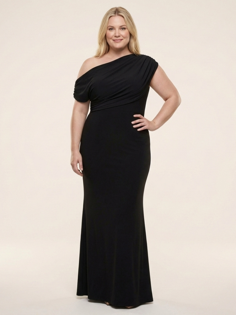 Kalwen | One Shoulder Draped Maxi Dress