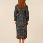 Romyetta | Long Sleeve V Neck Twist Front Midi Dress