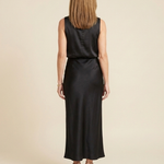 Marthea | Sleeveless Draped High Neck Midi Dress
