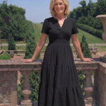 Vidada | Short Sleeve Tiered Maxi Dress
