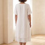 Temette | Layered Short Sleeve Midi Dress