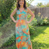 Liorada | Sleeveless V Neck Pocket Maxi Dress