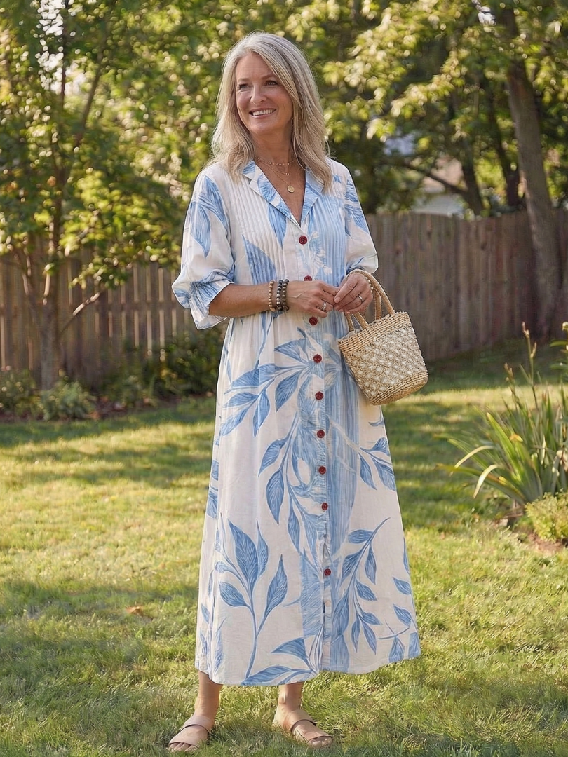 Magdalyn | Botanical Flow Maxi Dress