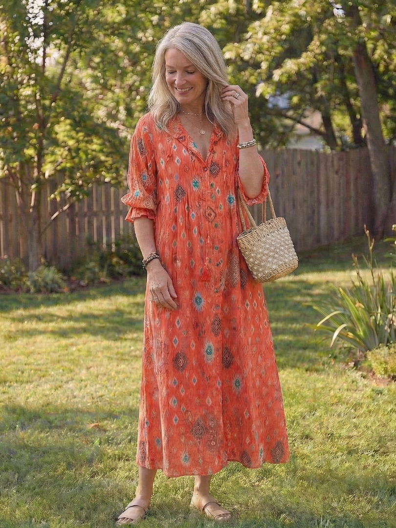 Magdalyn | Botanical Flow Maxi Dress