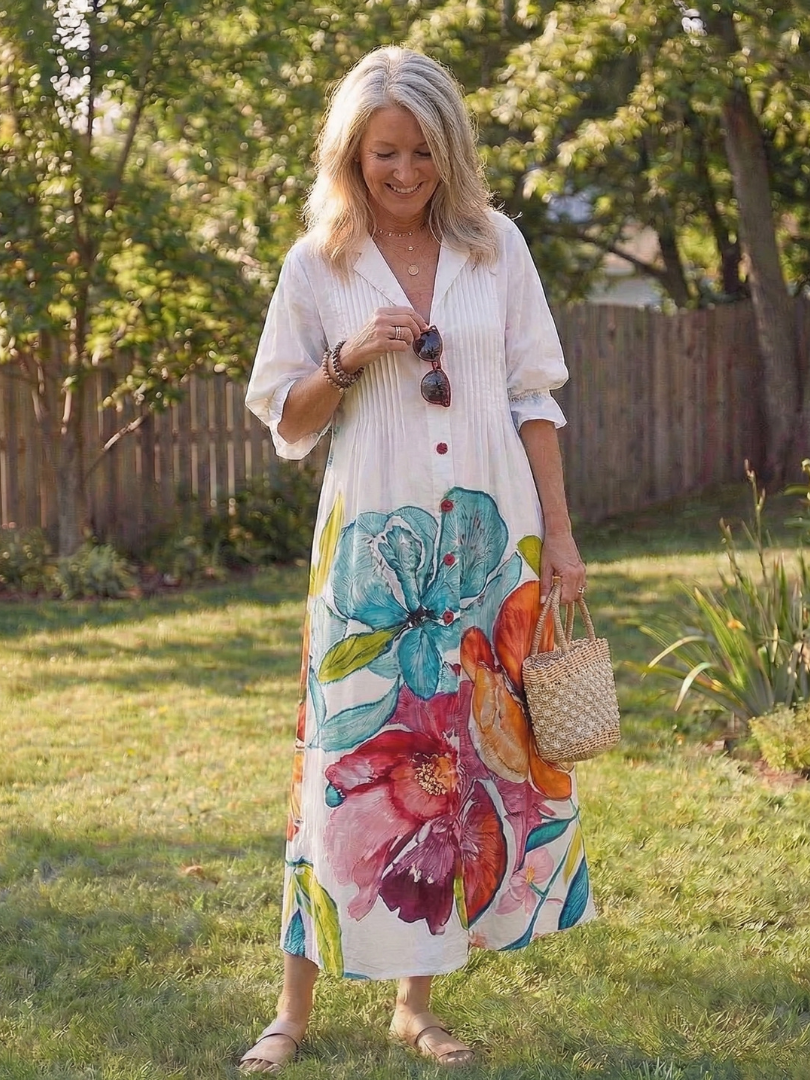 Magdalyn | Botanical Flow Maxi Dress