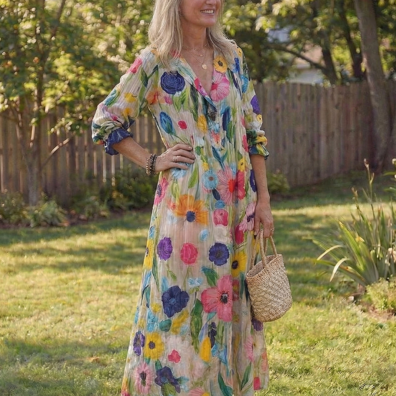 Magdalyn | Botanical Flow Maxi Dress