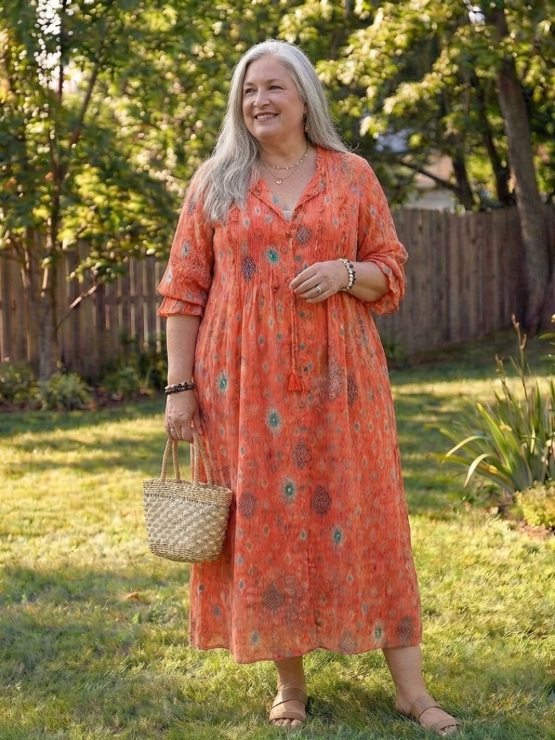 Magdalyn | Botanical Flow Maxi Dress