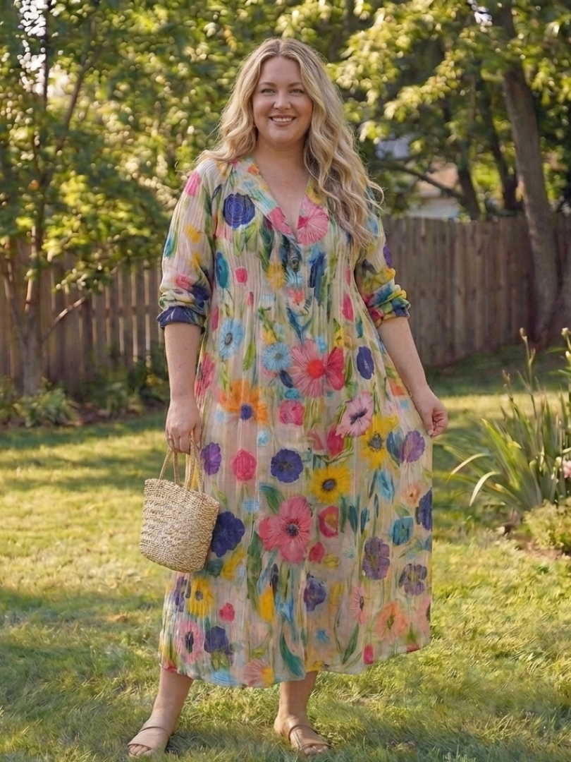 Magdalyn | Botanical Flow Maxi Dress