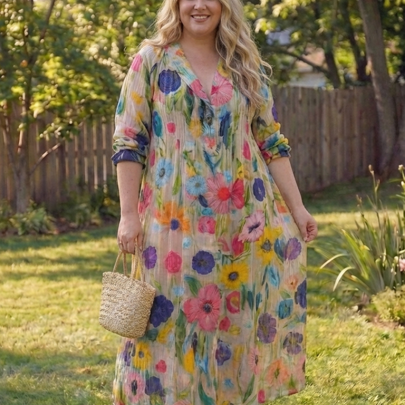 Magdalyn | Botanical Flow Maxi Dress