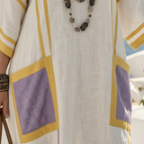 Dormarie | V Neck Short Sleeve Pocket Maxi Dress