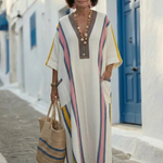 Serette | V Neck Half Sleeve Pocket Maxi Dress
