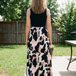 Frelia | Sleeveless Scoop Neck Printed Maxi Dress