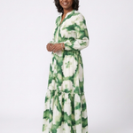 Larney | Long Sleeve Tie Waist Tiered Maxi Dress