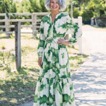 Larney | Long Sleeve Tie Waist Tiered Maxi Dress