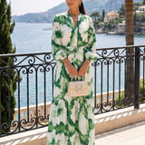 Larney | Long Sleeve Tie Waist Tiered Maxi Dress
