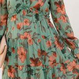 Belmarie | Long Sleeve V Neck Floral Maxi Dress