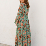 Belmarie | Long Sleeve V Neck Floral Maxi Dress