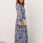 Belmarie | Long Sleeve V Neck Floral Maxi Dress