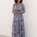 Belmarie | Long Sleeve V Neck Floral Maxi Dress