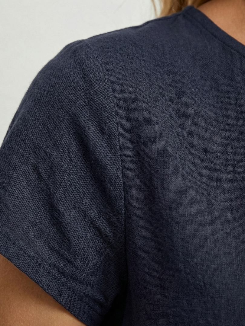 Tamsindra | Short Sleeve Knee Length Pocket Dress