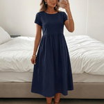 Tamsindra | Short Sleeve Knee Length Pocket Dress