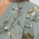 Theawynne | Floral V Neck Short Sleeve Maxi Dress