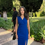Vallia | Sleeveless V Neck Knee Length Dress With Front Slit