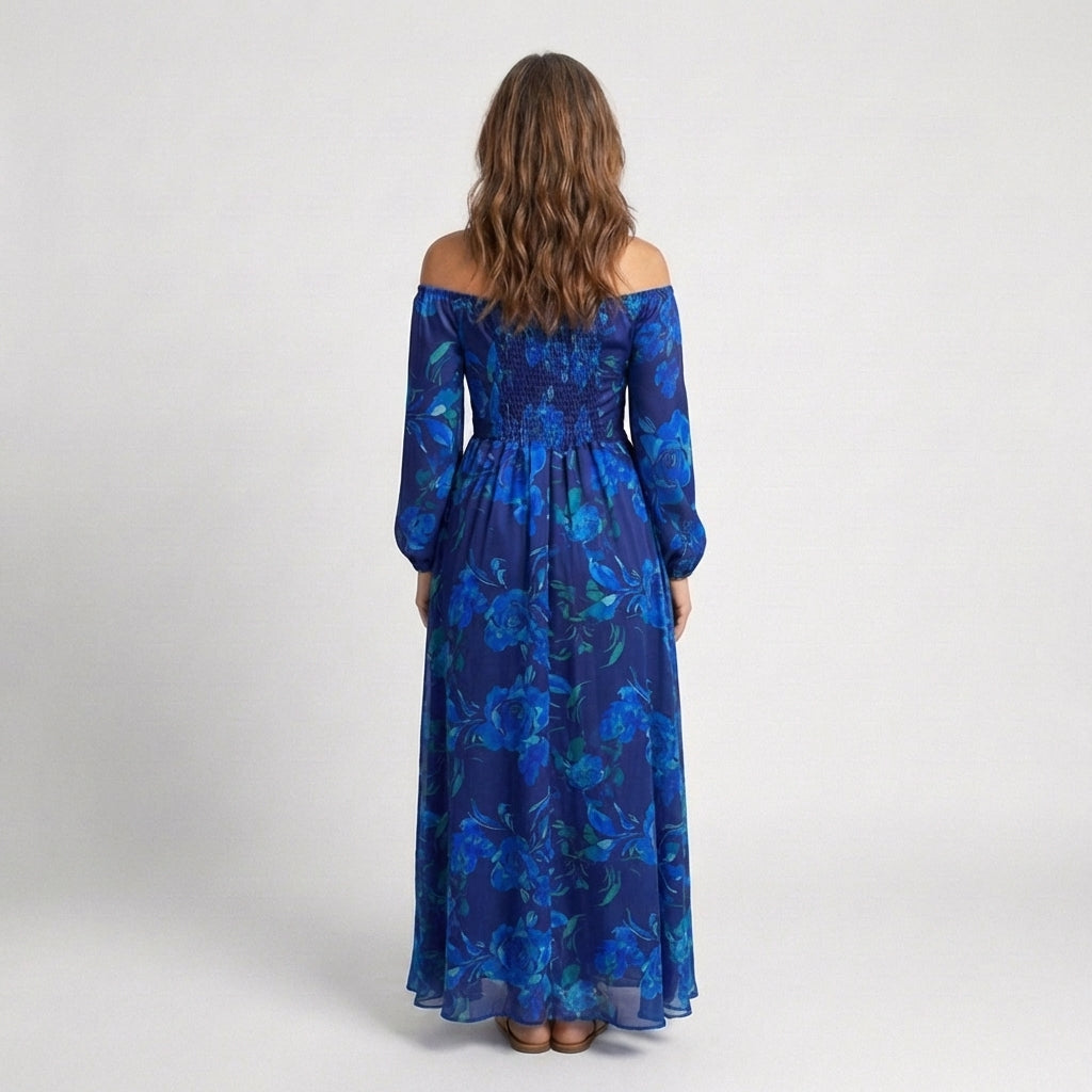 Camrose | Off Shoulder Floral Maxi Dress