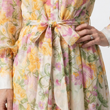 Liarina | Floral Sheer Long Sleeve Maxi Dress
