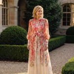 Liarina | Floral Sheer Long Sleeve Maxi Dress