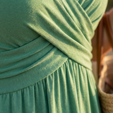 Wrennalia | Short Sleeve V Neck Maxi Dress
