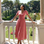 Wrennalia | Short Sleeve V Neck Maxi Dress