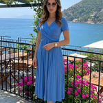 Wrennalia | Short Sleeve V Neck Maxi Dress